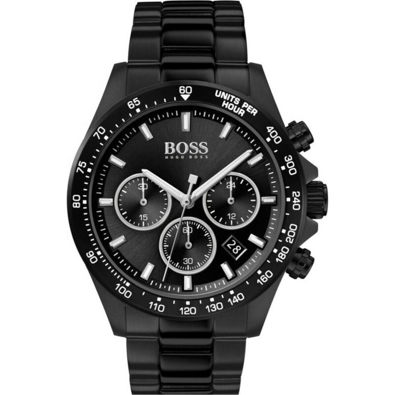 HUGO BOSS Hero 1513754 Ανδρικό Ρολόι Χρονογράφος Μαύρο Ατσάλι