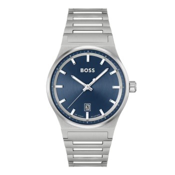 HUGO BOSS Candor 1514076 Ανδρικό Ρολόι Ασημί Ατσάλινο Μπρασελέ