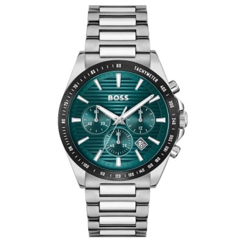 HUGO BOSS Strike 1514241 Ανδρικό Ρολόι Χρονογράφος Ασημί Ατσάλι