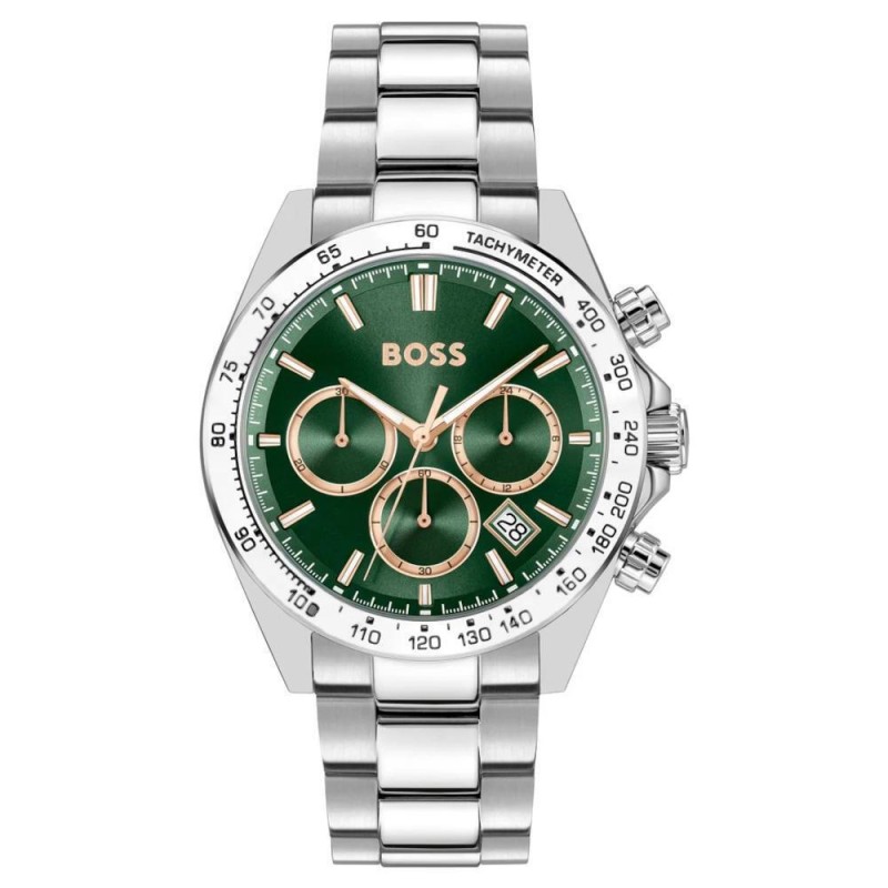 HUGO BOSS Hero 2.0 1514268 Ανδρικό Ρολόι Χρονογράφος Πράσινο Ατσάλι
