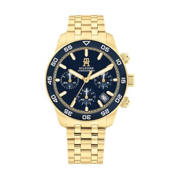 TOMMY HILFIGER TH85 1792158 Ανδρικό Ρολόι Χρονογράφος Μπλε Χρυσό