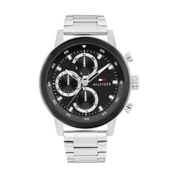 TOMMY HILFIGER Rocky 1792181 Ανδρικό Ρολόι Χρονογράφος Μαύρο Ατσάλι