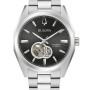 BULOVA Surveyor 96A270 Ανδρικό Αυτόματο Ρολόι Open Heart Μαύρο