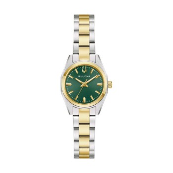 BULOVA Surveyor 98L329 Γυναικείο Ρολόι Πράσινο Καντράν Two-Tone