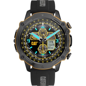 CAT E116021100 Ανδρικό Smartwatch Rugged Μαύρο-Κίτρινο