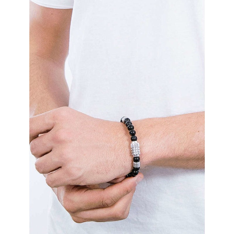 Diesel DX0847040 Ανδρικό Βραχιόλι Beads Agate