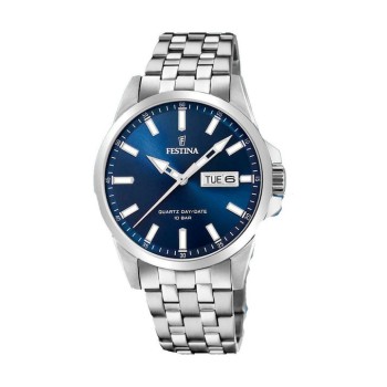 FESTINA Chronograph F20357/3 Ανδρικό Ρολόι Χρονογράφος Ατσάλινο Μπρασελέ