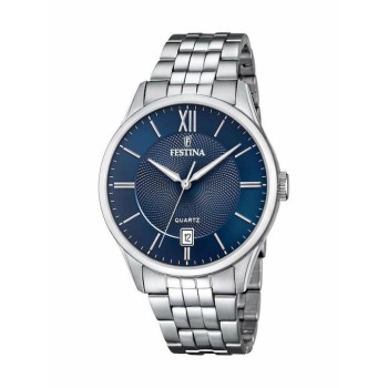 FESTINA F20425/2 Ανδρικό Ρολόι 42mm Ασημί Μπρασελέ