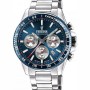 FESTINA Timeless Chronograph F20560/2 Ανδρικό Ρολόι Μπλε Μπρασελέ
