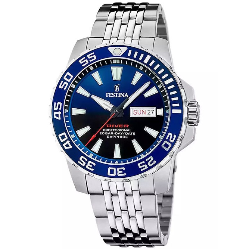 FESTINA Diver Professional F20661/1 Ανδρικό Ρολόι Καταδυτικό Μπλε