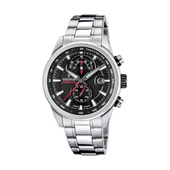 FESTINA Chronograph F20694/6 Ανδρικό Ρολόι 44mm Χρονογράφος Ασημί