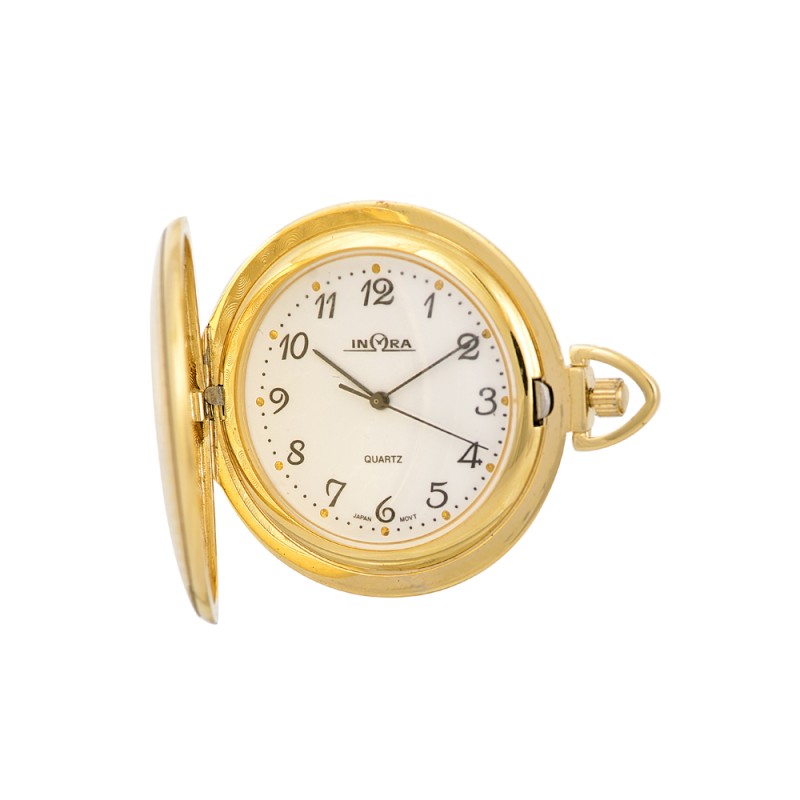 INΩRA Quartz Gold Metal Pocket Watch PI569