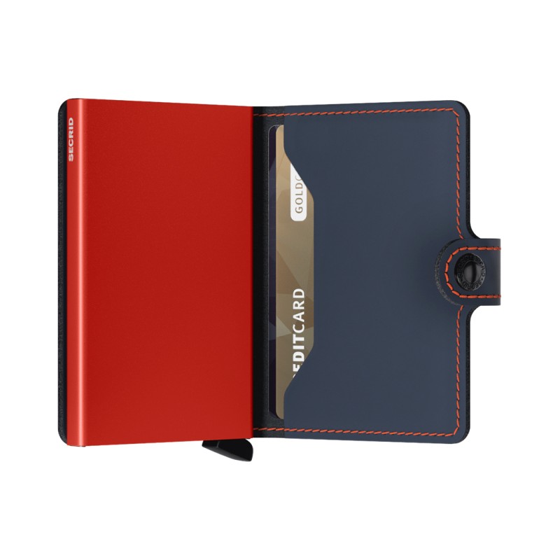 Πορτοφόλι Secrid Miniwallet Matte Nightblue & Orange