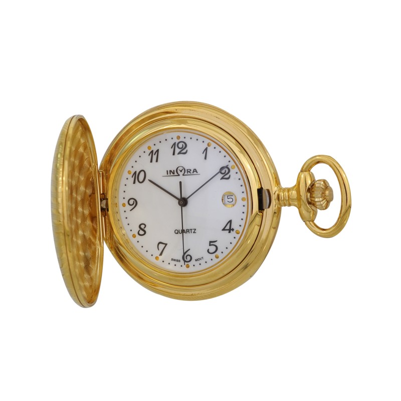 INΩRA Quartz Gold Metal Pocket Watch PI123