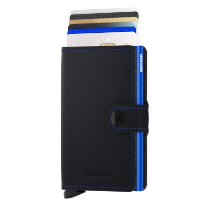 Πορτοφόλι Secrid Miniwallet Matte Black & Blue