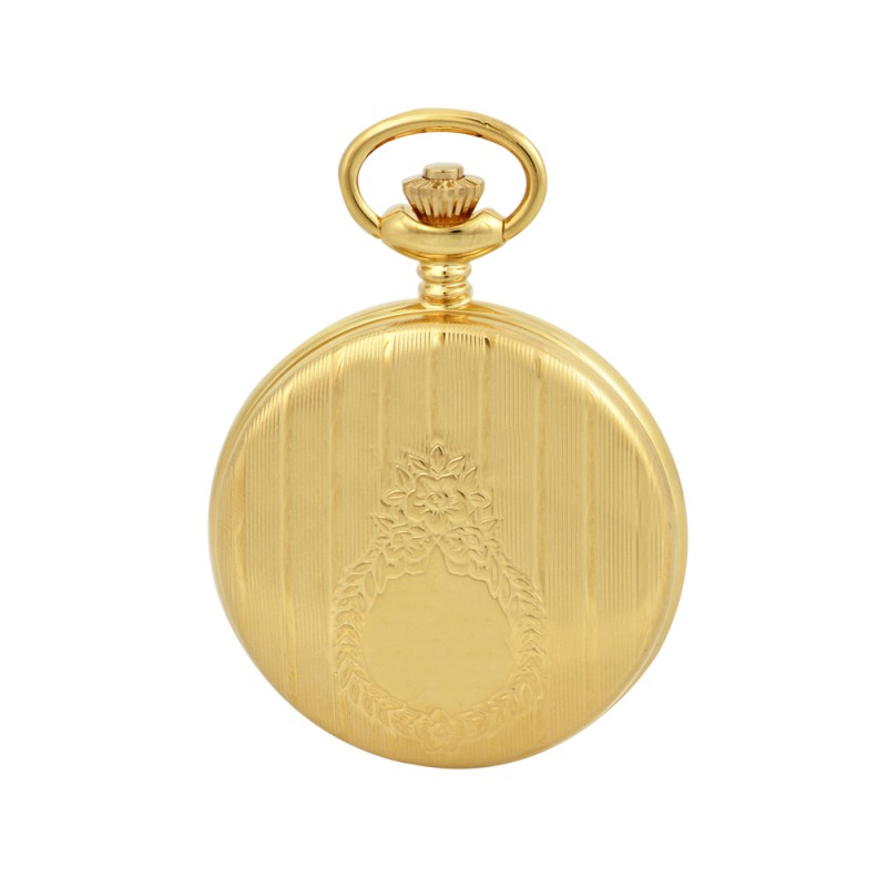 INΩRA Clockwork Mechanism Gold Metal Pocket Watch PI707