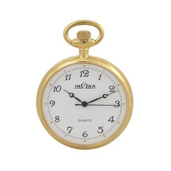 INΩRA Quartz Gold Metal Pocket Watch PI123