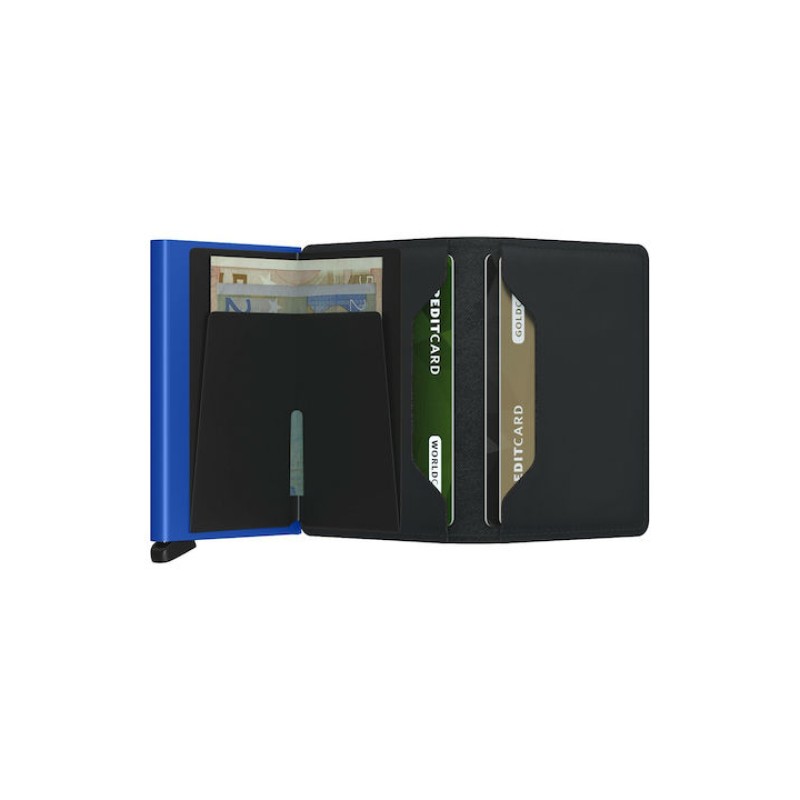 Πορτοφόλι Secrid Miniwallet Matte Black & Blue