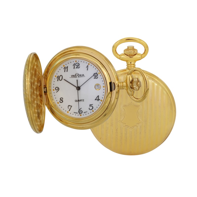 INΩRA Quartz Gold Metal Pocket Watch PI123
