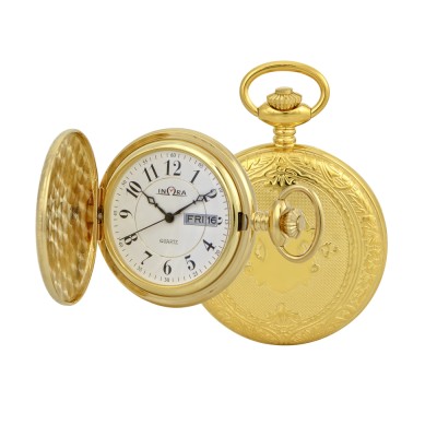 INΩRA Quartz Gold Metal Pocket Watch PI123