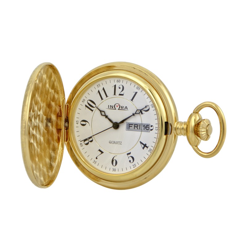 INΩRA Quartz Gold Metal Pocket Watch PI123