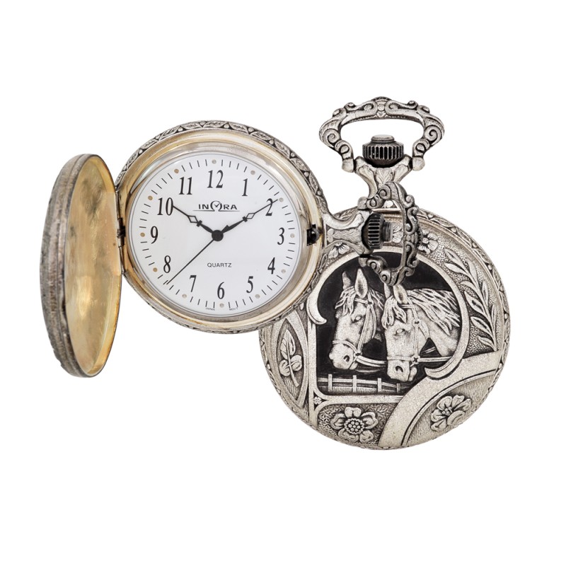INΩRA Quartz Gold Metal Pocket Watch PI123