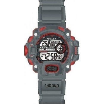 Ανδρικό ρολόι JAGA ZM1132 Digital Grey Rubber Strap