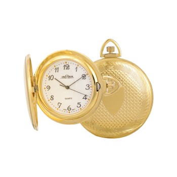 INΩRA Quartz Gold Metal Pocket Watch PI569