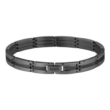 HUGO BOSS 1580804 Ανδρικό Βραχιόλι Μαύρο Ατσάλι