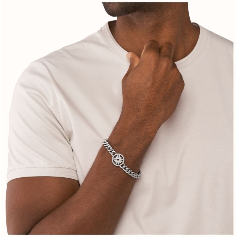 EMPORIO ARMANI EGS3041040 Ανδρικό Βραχιόλι Ατσάλι Ασημί