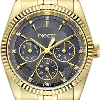 BREEZE Allure 213051.6 Γυναικείο Ρολόι Ασημί Μπρασελέ Γαλάζιο Καντράν