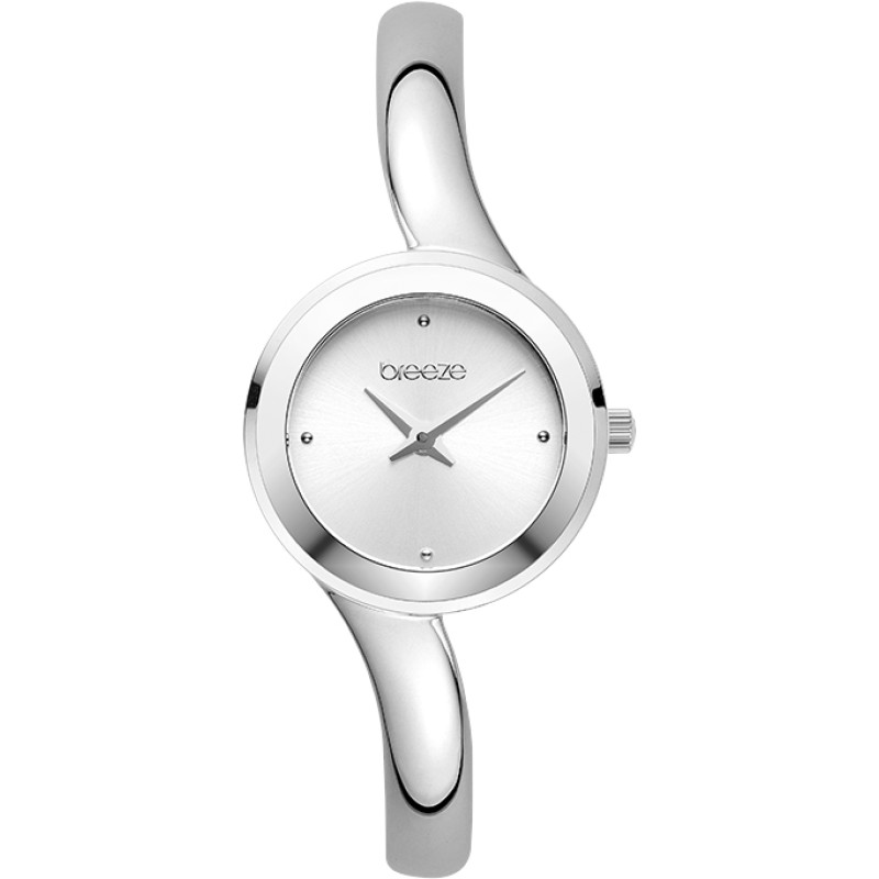 BREEZE Celestia 612631.1 Γυναικείο Ρολόι Χρυσό Δερμάτινο Λουράκι Λευκό Καντράν