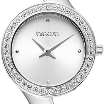 BREEZE Celestia 612631.1 Γυναικείο Ρολόι Χρυσό Δερμάτινο Λουράκι Λευκό Καντράν