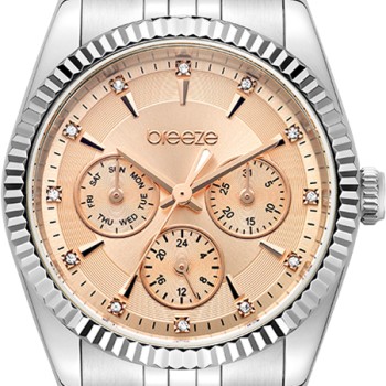 BREEZE Allure 613051.4 Γυναικείο Ρολόι Ροζ Χρυσό Δερμάτινο Λουράκι