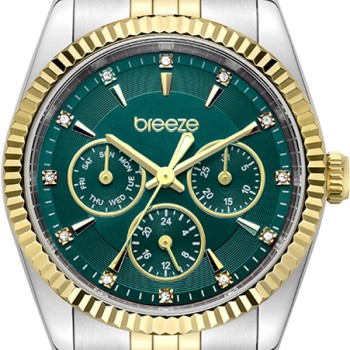 BREEZE Allure 713051.7 Γυναικείο Ρολόι Ασημί Μπρασελέ Μπλε Ζιργκόν