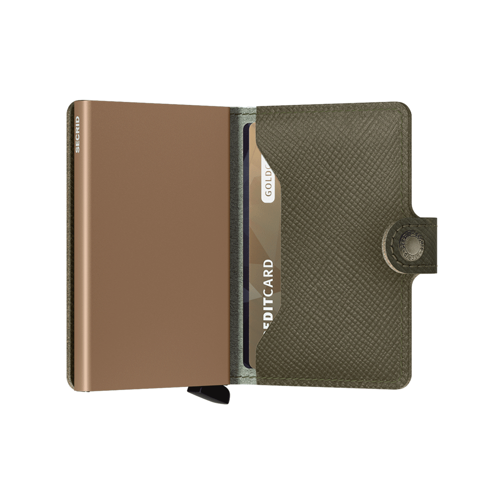 Πορτοφόλι Secrid Miniwallet Saffiano Olive