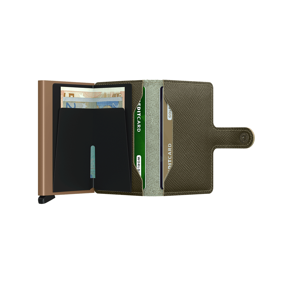 Πορτοφόλι Secrid Miniwallet Saffiano Olive