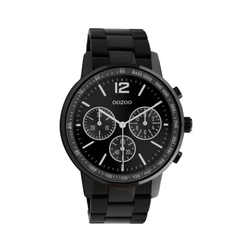 Unisex ρολόι ΟΟΖΟΟ με μαύρο χρώμα καντράν και με μαύρο χρώμα λουράκι. Η διάμετρος της κάσας είναι 42mm και είναι κατασκευασμένη από μέταλλο.