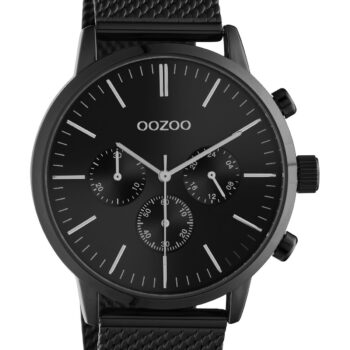 OOZOO Timepieces Unisex 45mm Metallic Bracelet C10914 ρολόι με μαύρο χρώμα καντράν, μαύρο μπρασελέ και κάσα με διάμετρο 45 millimeters.