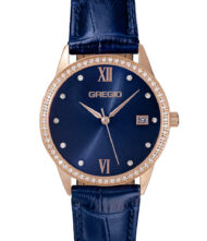 Γυναικείο ρολόι GREGIO Elise GR320010 Γυναικείο ρολόι Gregio με μπλε χρώμα καντράν και δερμάτινο μπλε λουράκι.