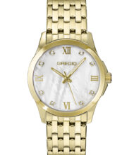 Γυναικείο ρολόι GREGIO Noel GR350020 Γυναικείο ρολόι Gregio με ασημί χρώμα καντράν και χρυσό μπρασελέ από ανοξείδωτο ατσάλι.