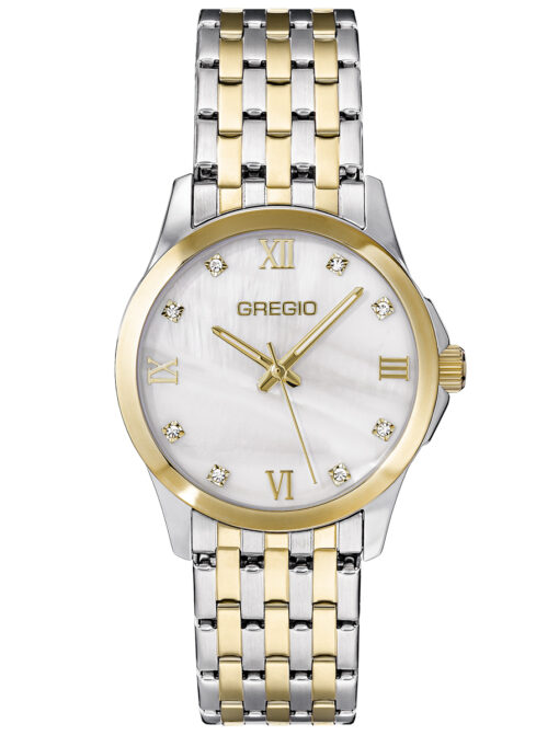 Γυναικείο ρολόι GREGIO Noel GR350040 Γυναικείο ρολόι Gregio με ασημί χρώμα καντράν και δίχρωμο μπρασελέ από ανοξείδωτο ατσάλι.