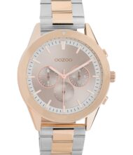 Unisex ρολόι ΟΟΖΟΟ με ροζ χρυσό χρώμα καντράν και με δίχρωμο χρώμα μπρασελέ. Η διάμετρος της κάσας είναι 42mm και είναι από μέταλλο.